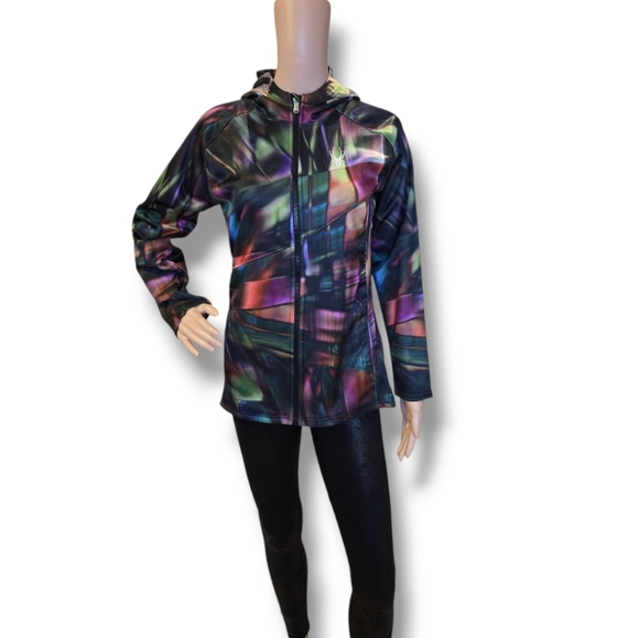 Spyder Other - SPYDER Youth Multicolored Ryze Spectra Fleece Hooded Jacket Unisex XL (18)